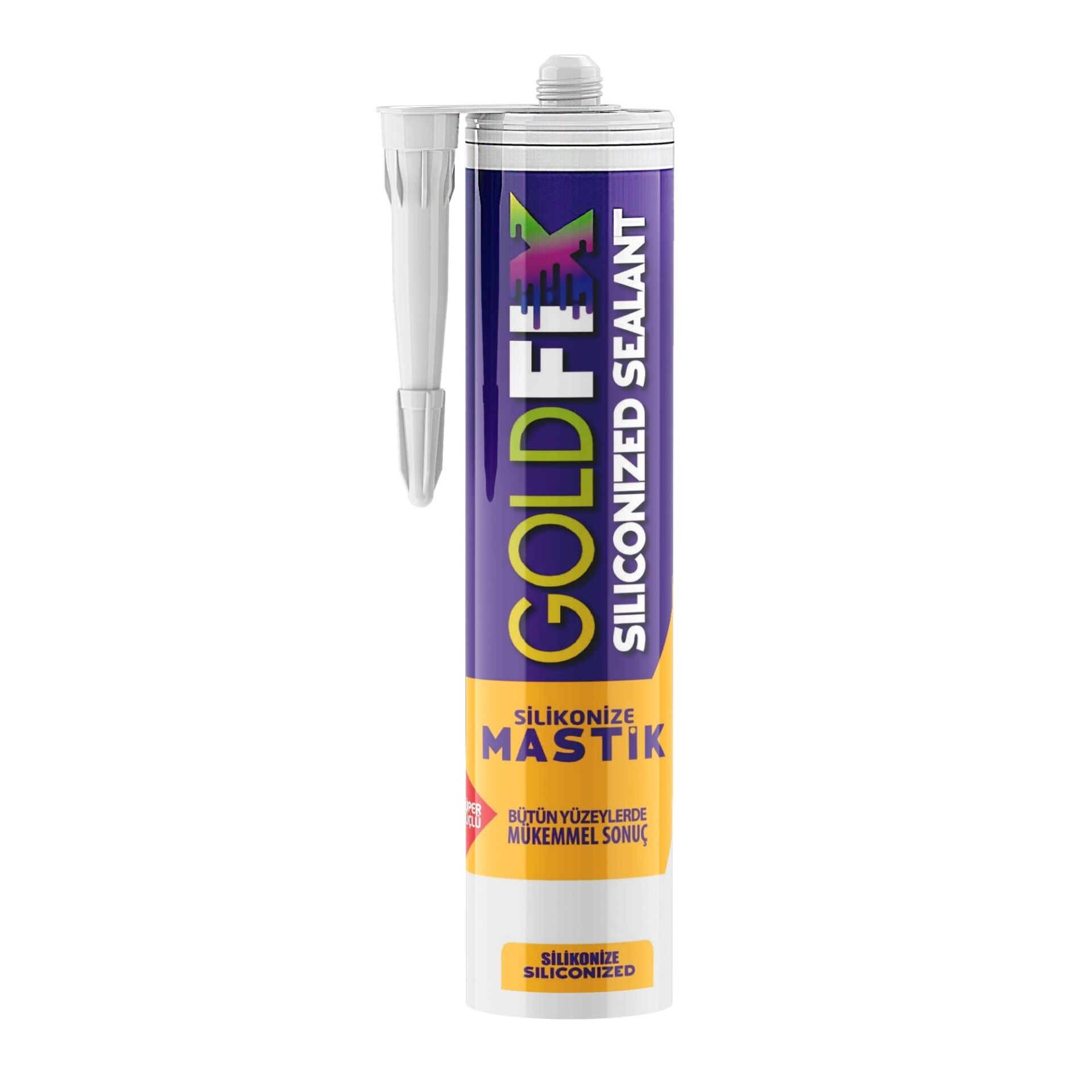 GoldFix Beyaz Silikonize Mastik 450 gr