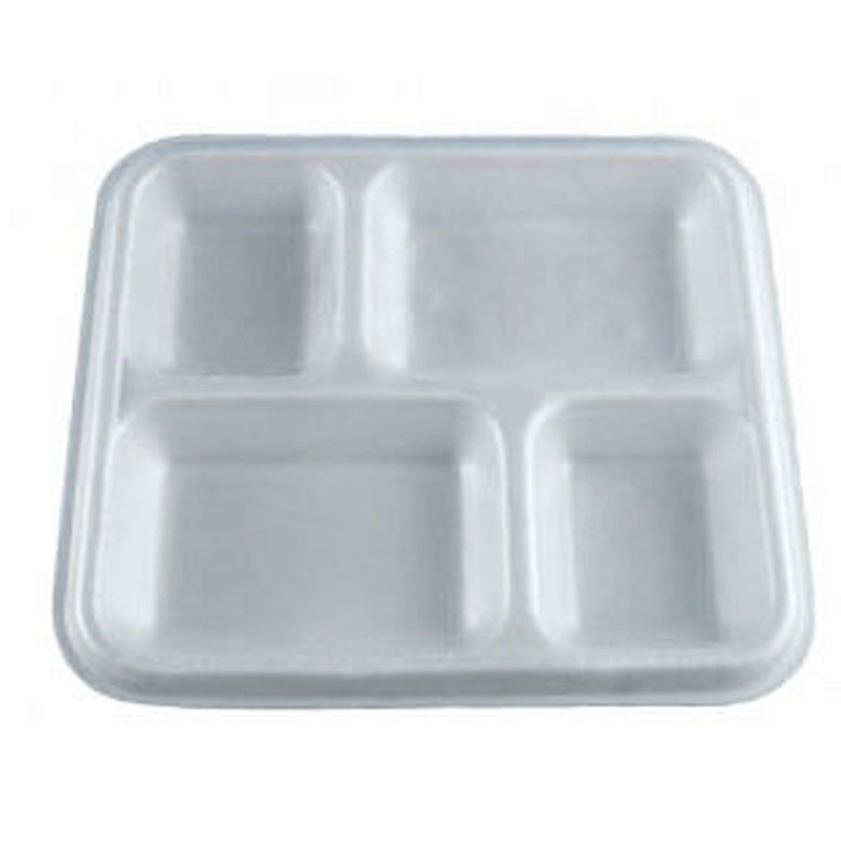 4 Gözlü Köpük Tabldot Tabağı 100lü Paket