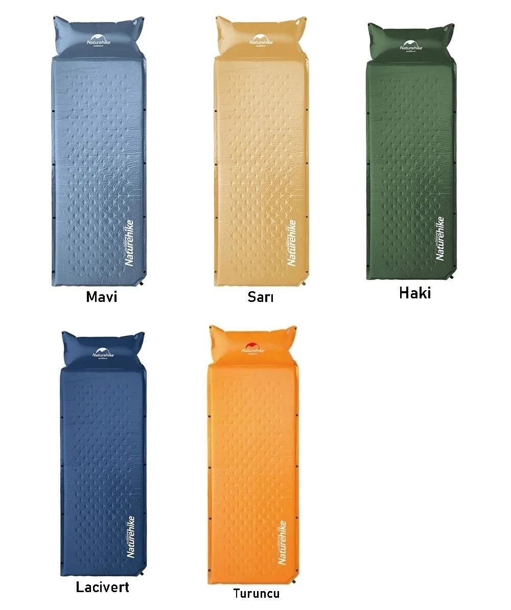 Naturehike Ultralight Şişme Kamp Matı 185*60*2.5 cm Mavi