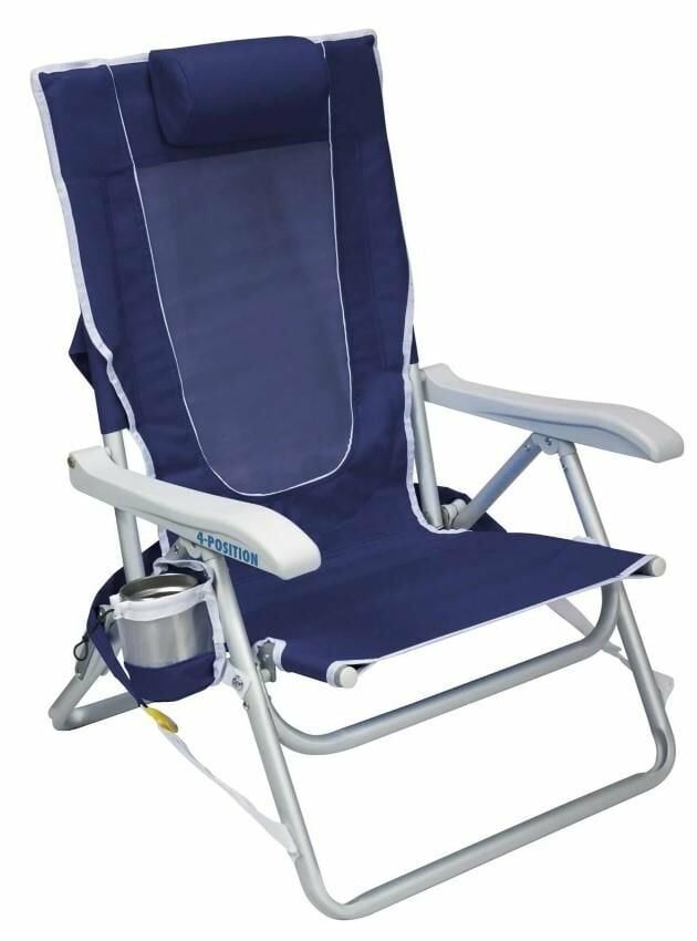 Gci Outdoor Backpack Beach Chair™ 4 Kademeli Katlanır Plaj Sandalyesi Deniz Mavisi