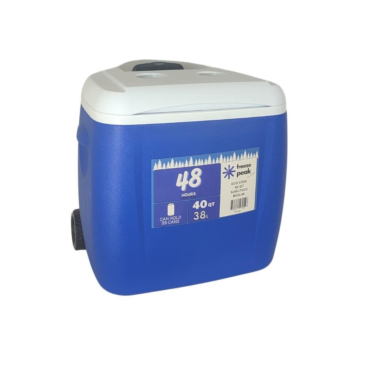 Freeze Peak 38 L Soğutucu Buzluk 40 QT Mavi