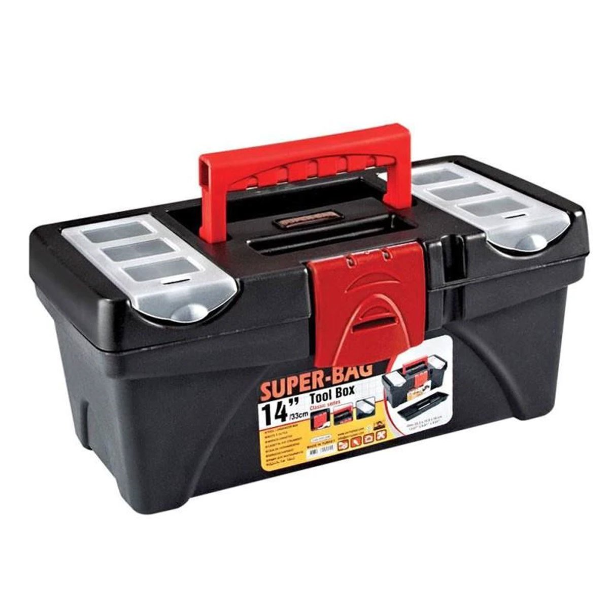 TSuper Bag 14'' 33cm Organizerli Takım Çantası Malzeme ve Alet Kutusu 332x168x140h mm