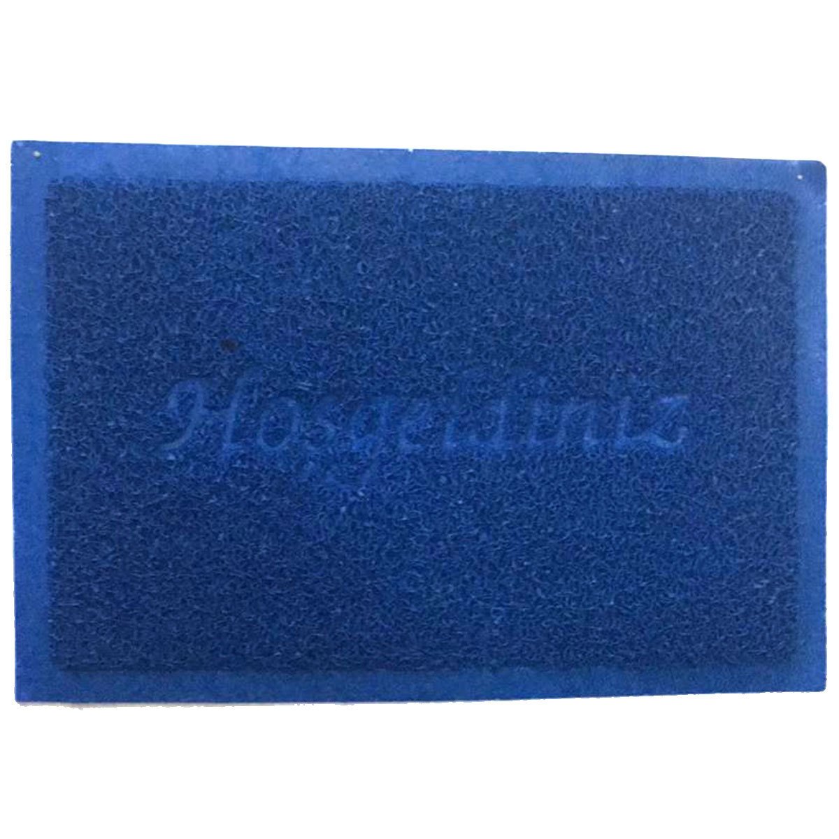 Kaydırmaz Tabanlı Kıvırcık Paspas Dezenfektan Lastik Paspas 40x60cm MAVİ