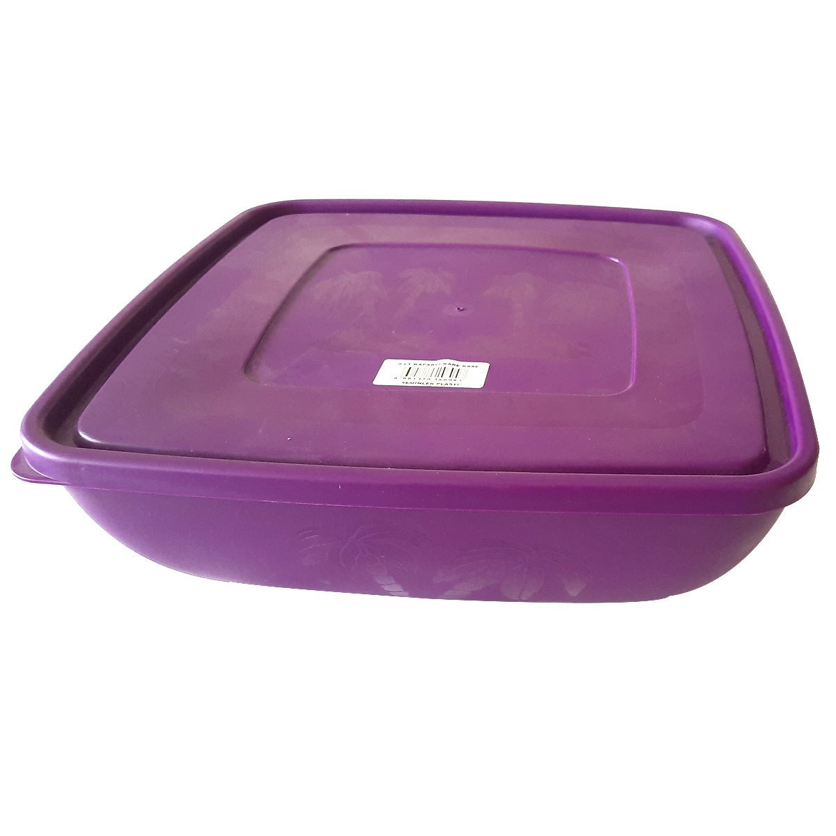Seminler Plastik Kapaklı Kare Plastik Saklama Kabı 4LT