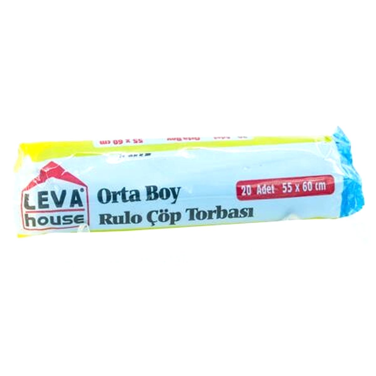 Leva House Sarı Büzgülü Limon Kokulu Orta Boy Çöp Torbası 55x60cm 10 Adet