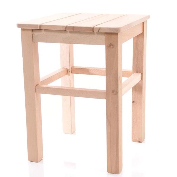 Gürgen Ağacından Ahşap Tabure 40cm