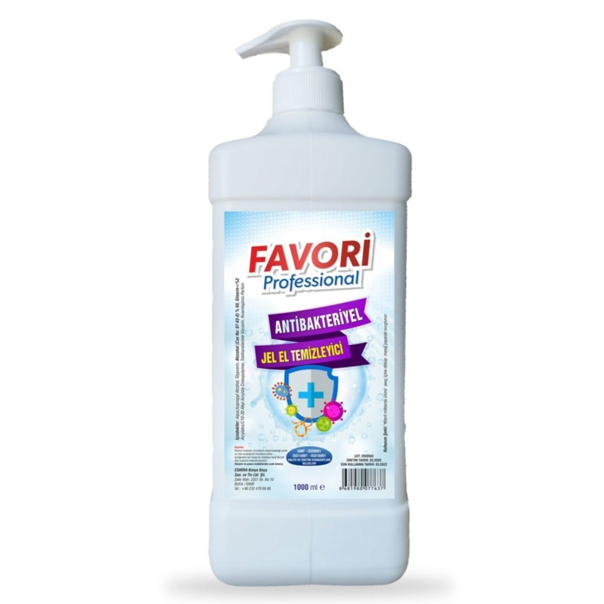 Favori Profesyonel Antibakteriyel Sıvı El Temizleyici 1000ml