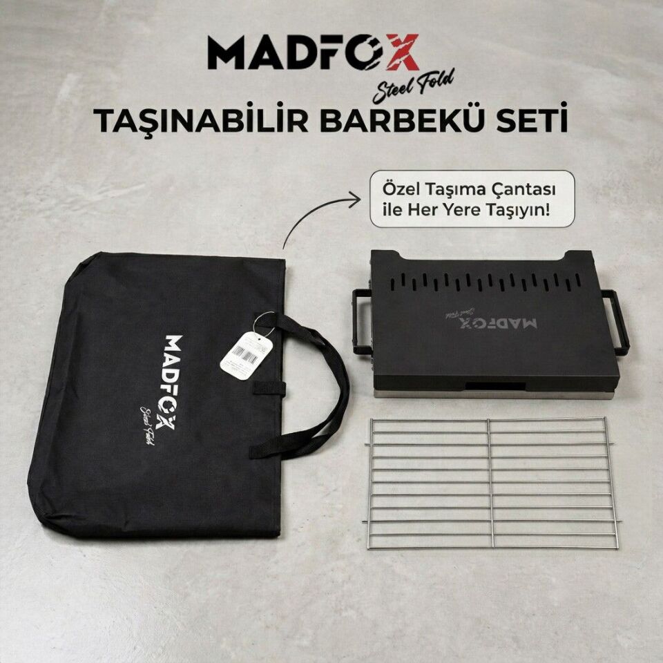 Madfox SteelFold Paslanmaz Çelik Katlanabilir Mangal