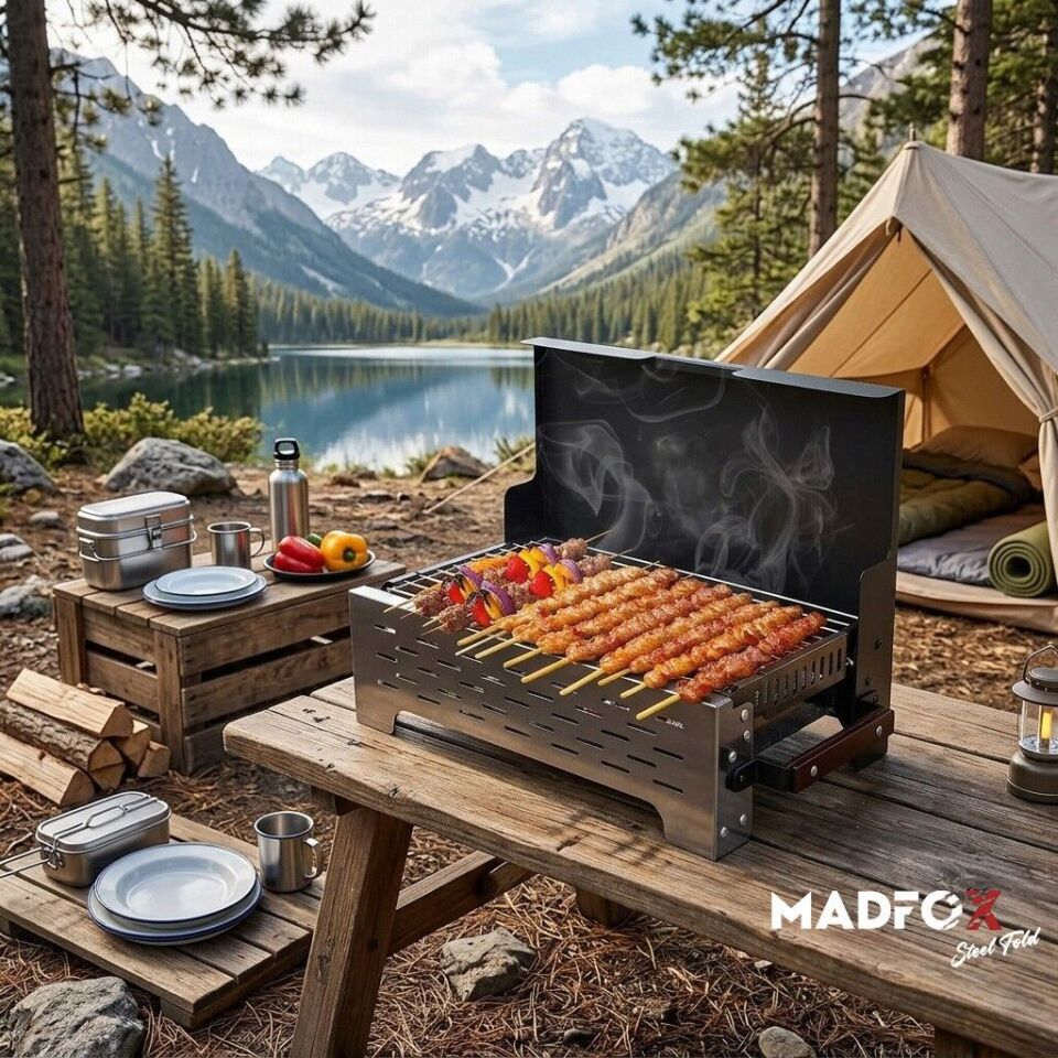 Madfox SteelFold Paslanmaz Çelik Katlanabilir Mangal