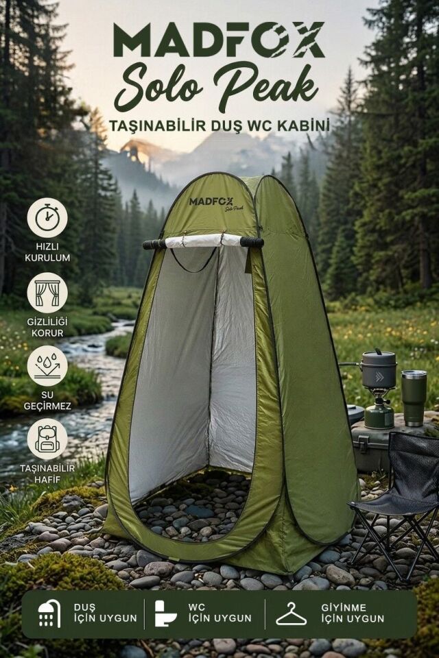 Madfox SoloPeak Pop-UP Duş, WC ve Giyinme Çadırı Yeşil