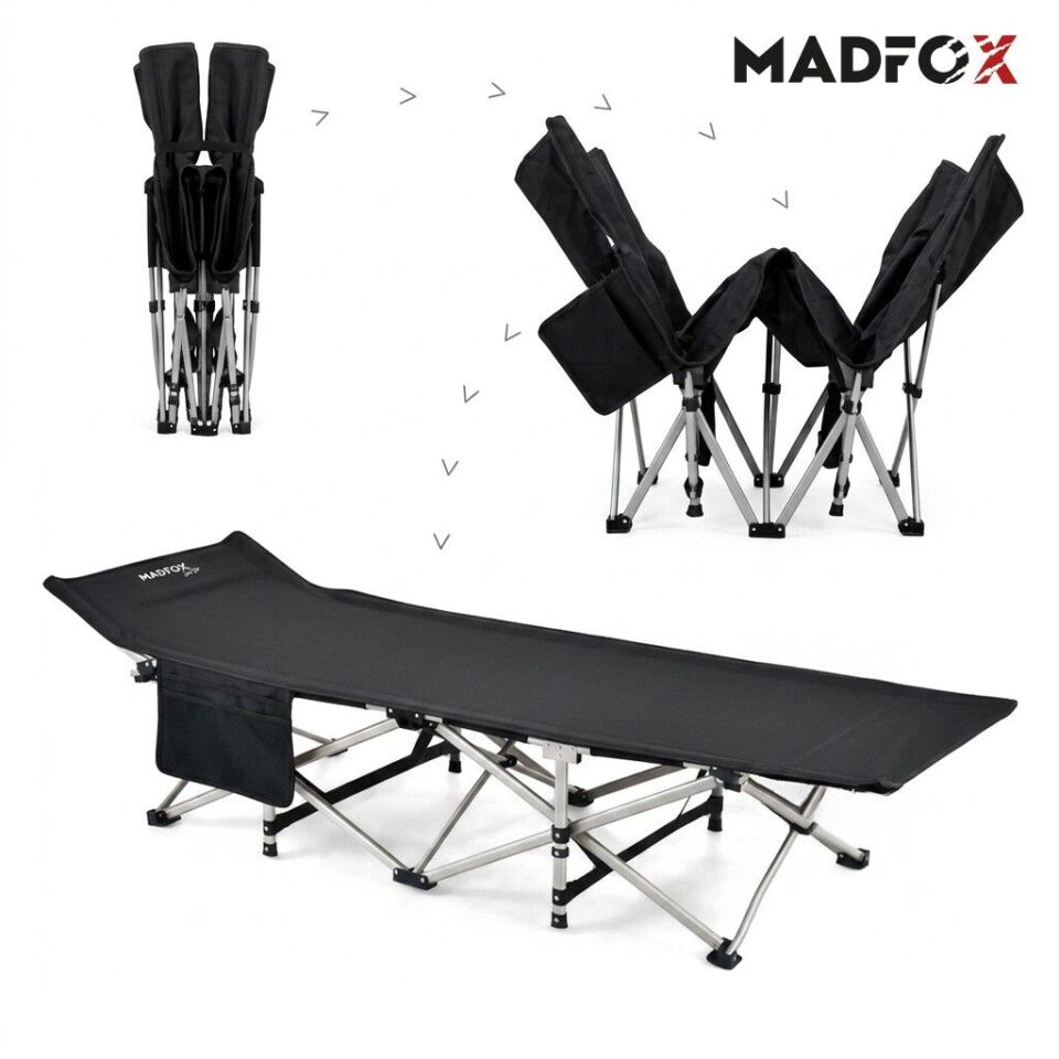 Madfox AeroLift Katlanır Kamp Yatağı Kampet Siyah