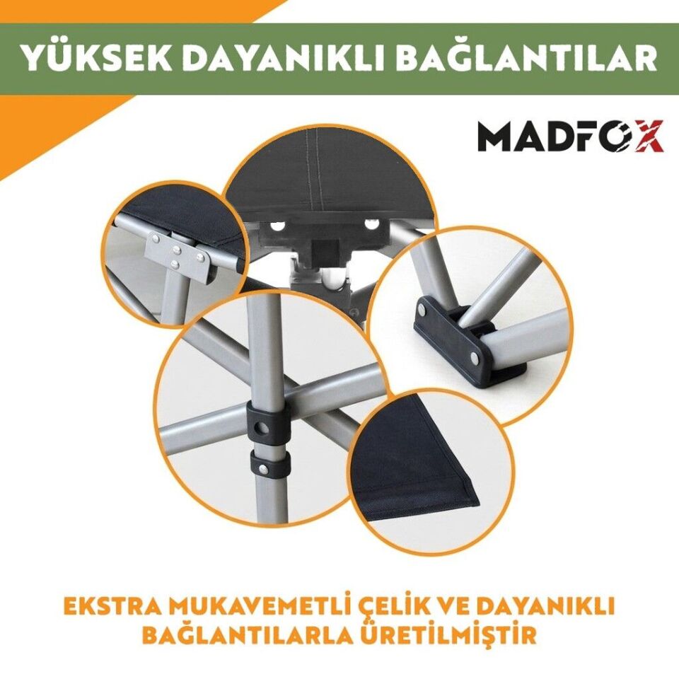 Madfox AeroLift Katlanır Kamp Yatağı Kampet Siyah