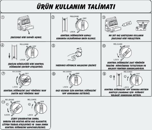 Nurgaz Kartuşlu Portatif Kamp Soba