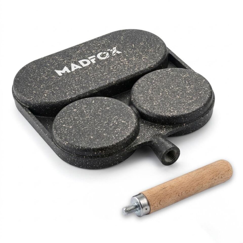 Madfox TrioChef 3 Gözlü Granit Döküm Tava