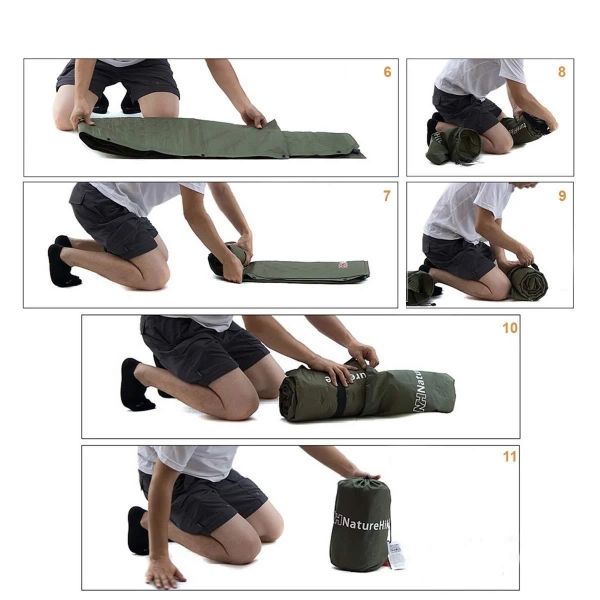 Naturehike Ultralight Şişme Kamp Matı 185*60*2.5 cm Sarı