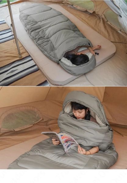 Naturehike PS400 Oval Ultralight Uyku Tulumu -12°C ( Cloudy Grey ) Left
