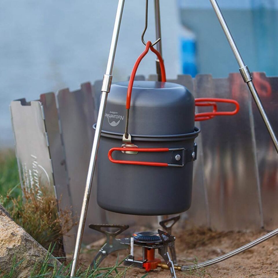 Naturehike 4in1 Ultralight 2-3 Kişilik Kamp Yemek Pişirme Seti