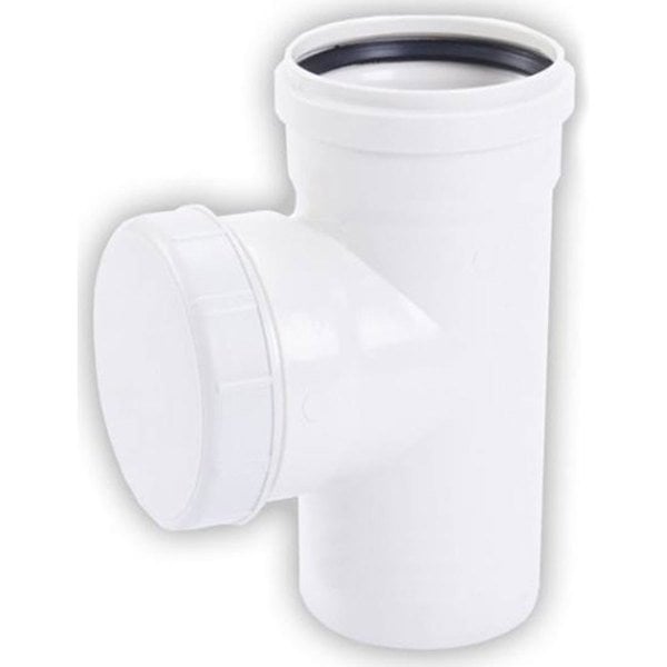 Berk Plastik PVC Pimaş Kapaklı TE Atıksu Boru Ekleme Parçaları 110x110