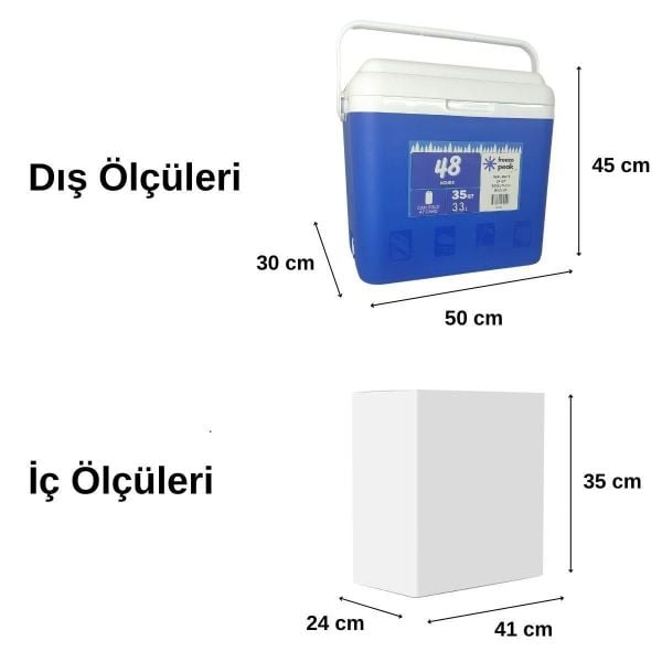Freeze Peak 33 L Soğutucu Buzluk 34 QT Mavi