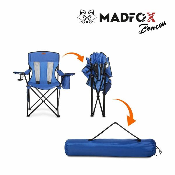 Madfox Beacon Katlanır Kamp Sandalyesi Mavi