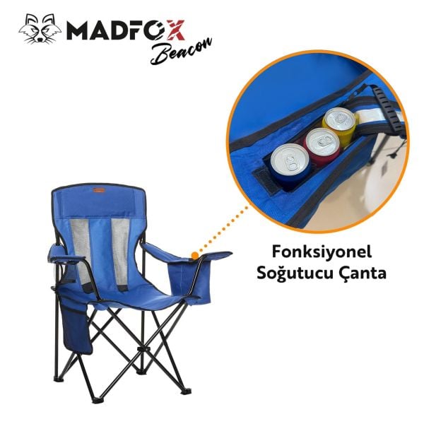Madfox Beacon Katlanır Kamp Sandalyesi Mavi