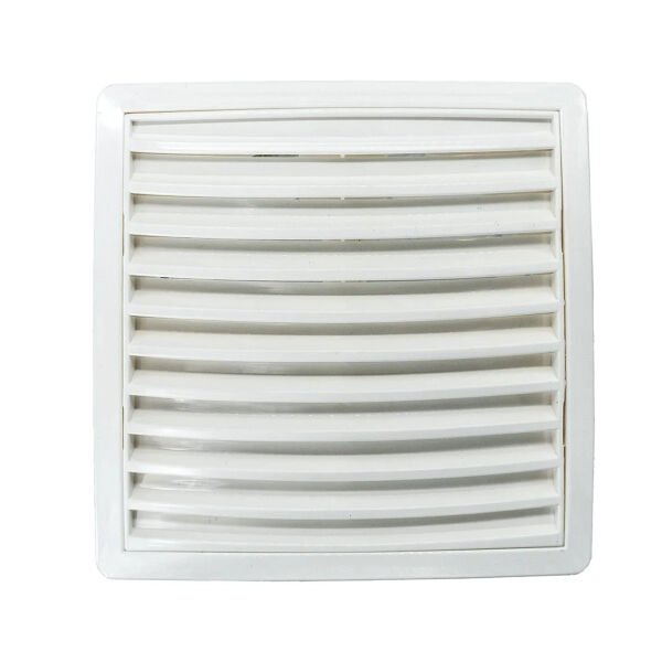 Havalandırmalı Ayarlı Beyaz Kare Plastik Baca Deliği Kapağı 16x16cm
