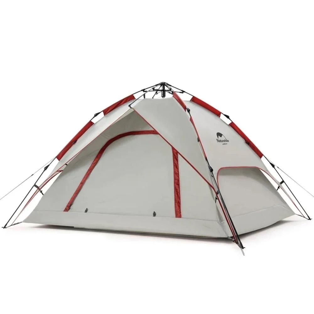 Naturehike 4 Kişilik Otomatik Kamp Çadırı Gri-Kırmızı