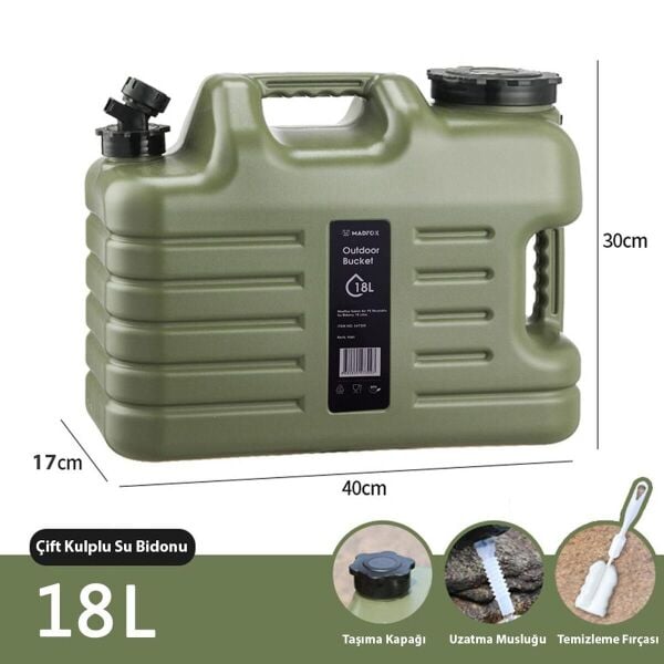 Madfox Galon Air PE Musluklu Su Bidonu 18 L