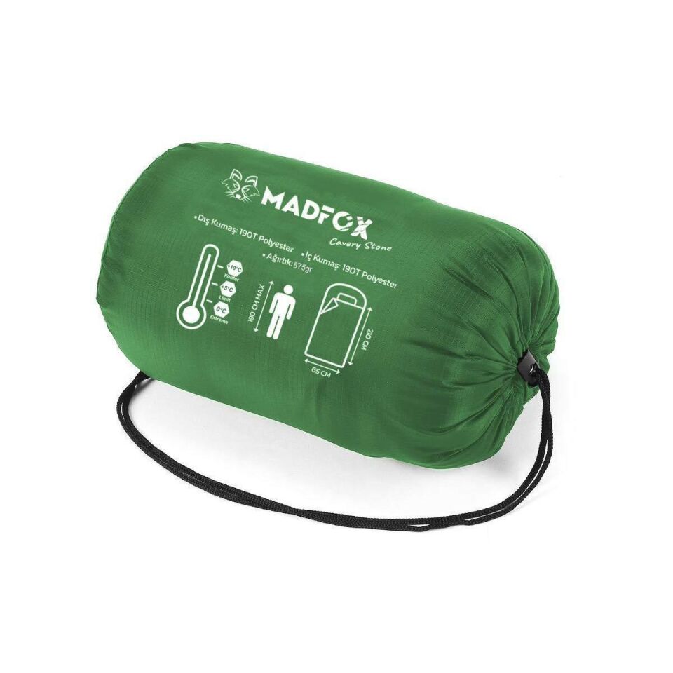 MadFox Cavery Stone Uyku Tulumu 0°C YEŞİL