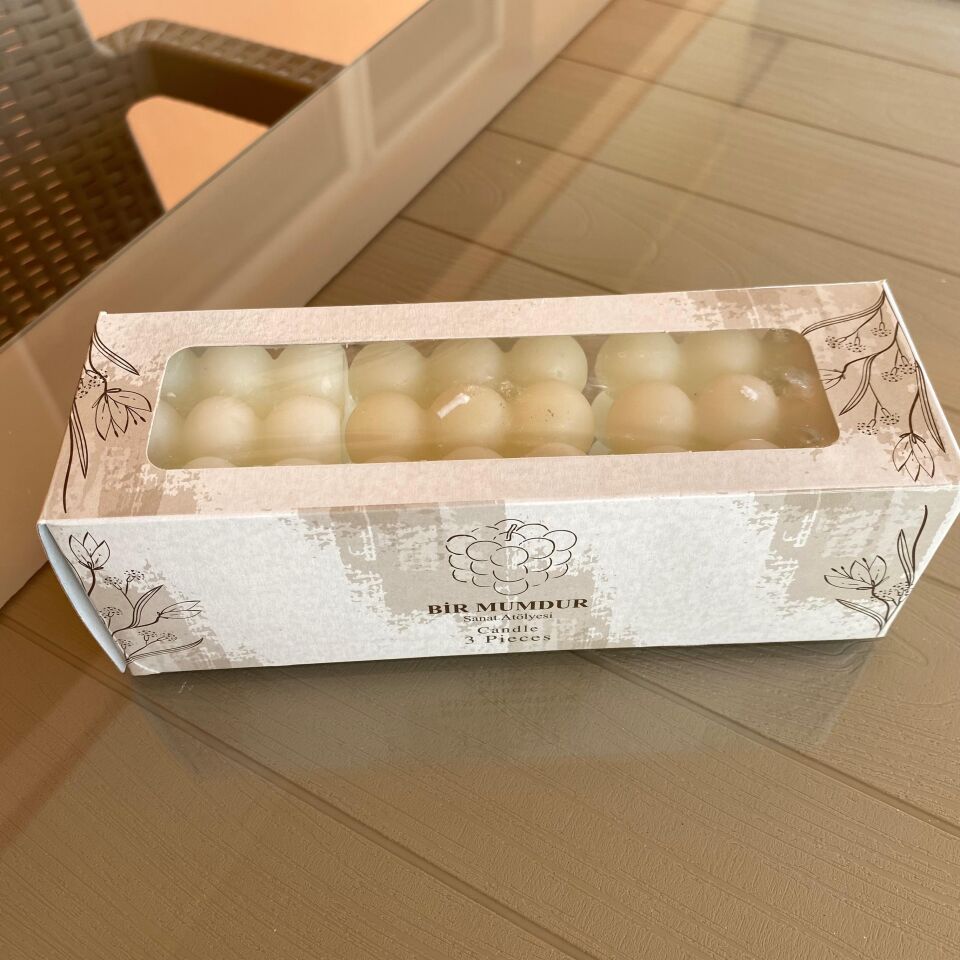 Mum Seti 3lü 6*6*6 cm - Kokusuz