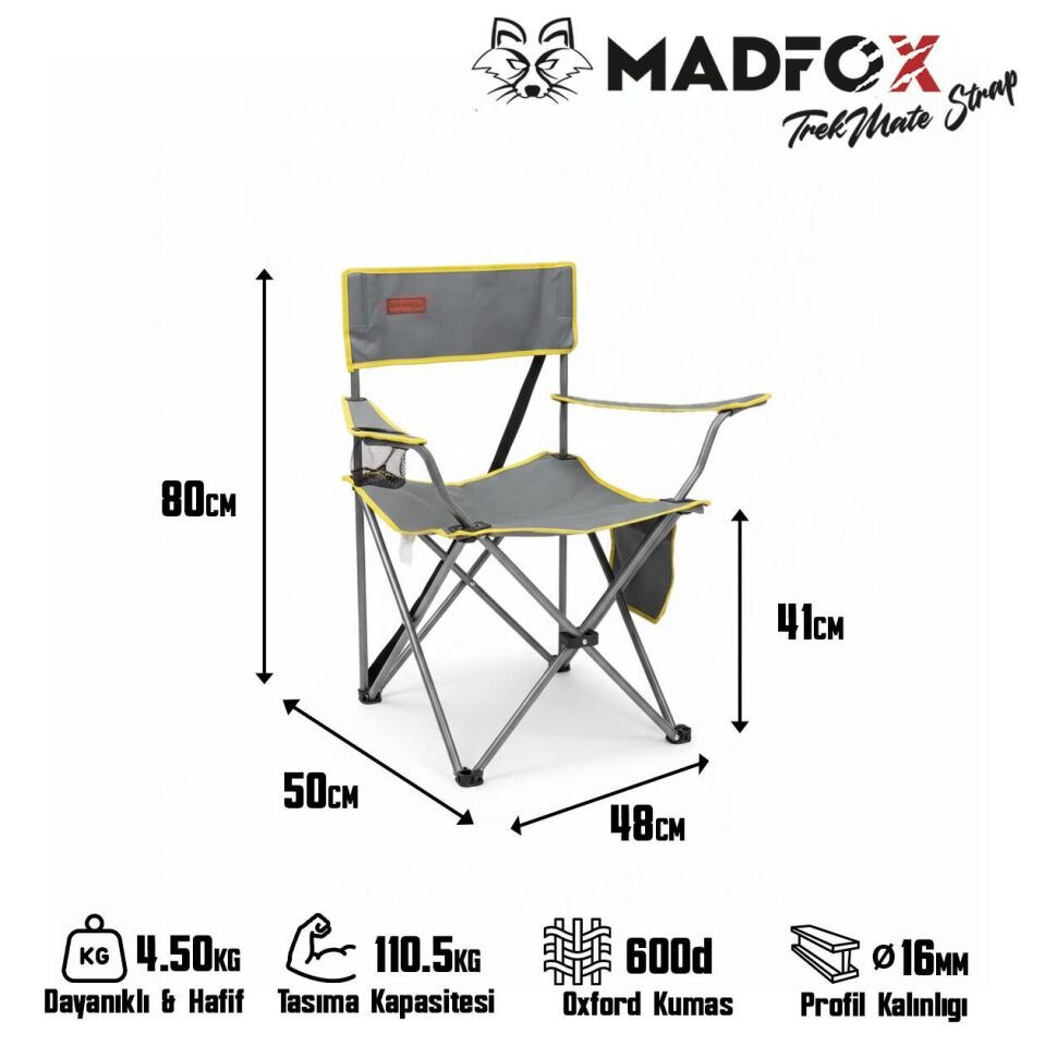 Madfox TrekMate Strap Katlanır Outdoor Koltuk Sarı