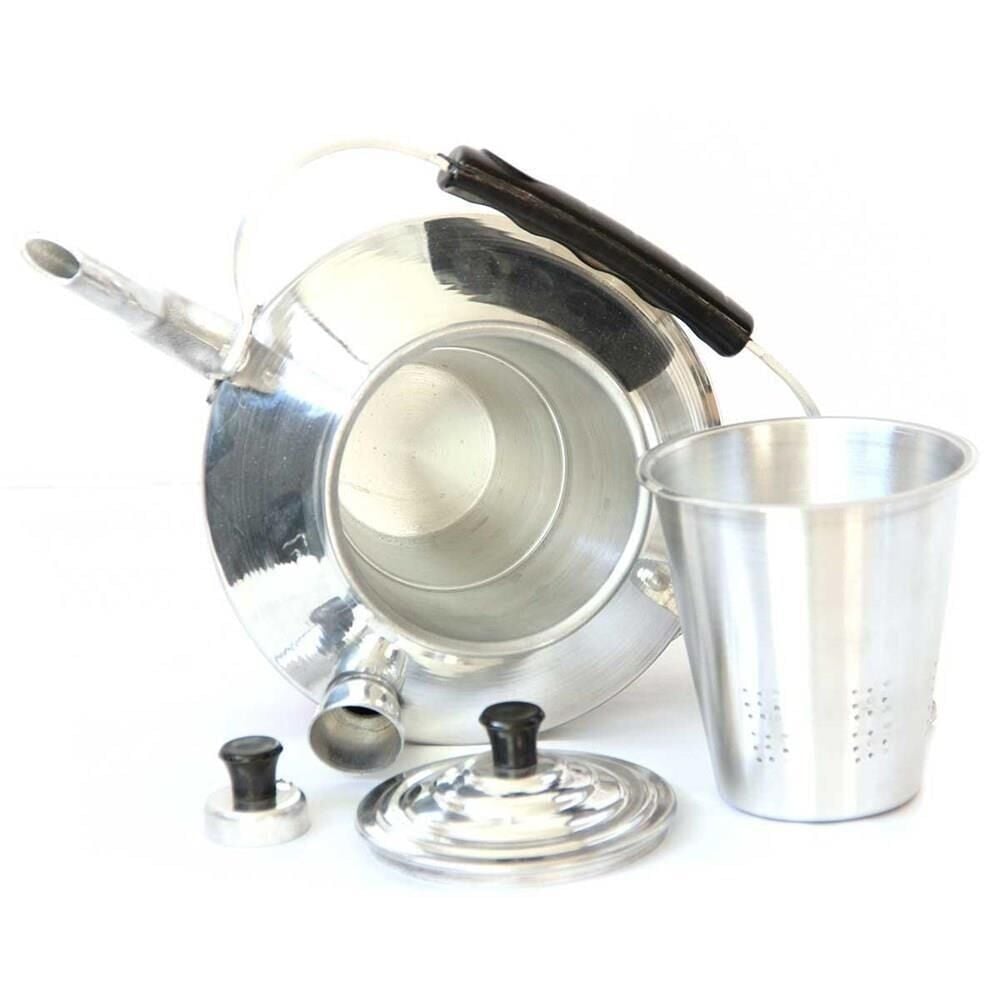 Madfox Çift Taraflı Alüminyum Çaydanlık Nº22 Süzgeçli Demlik - Renksiz