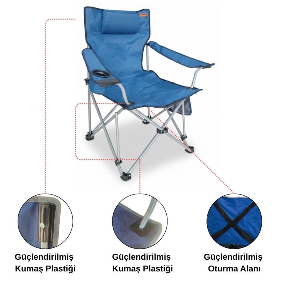 Madfox ChillSeat Yastıklı Katlanabilir Kamp Sandalyesi