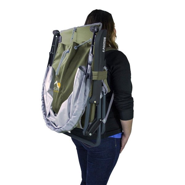 GCI SunShade Backpack 4 Kademeli Güneşlikli Katlanır Kamp Sandalyesi Yeşil