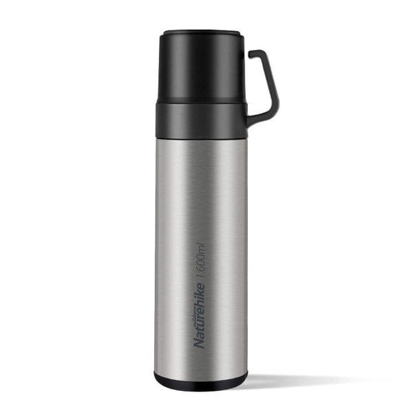 Naturehike 3in1 Vacuum Paslanmaz Çelik Termos 600 ML (Gri)