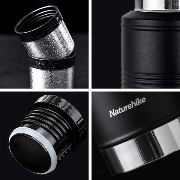 Naturehike Q-9H Paslanmaz Çelik Vakumlu Termos 2200 ML (Siyah)