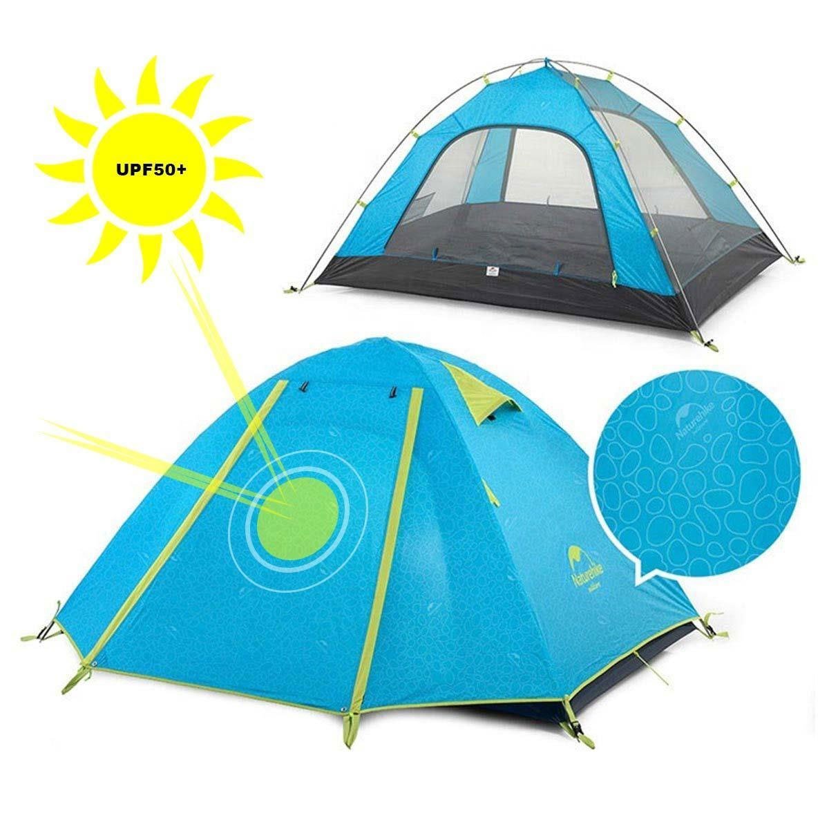 Naturehike P-Serisi 4 Kişilik Kamp Çadırı (Mavi)