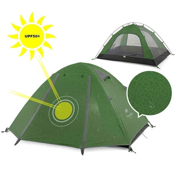 Naturehike P-Serisi 4 Kişilik Kamp Çadırı (Haki)
