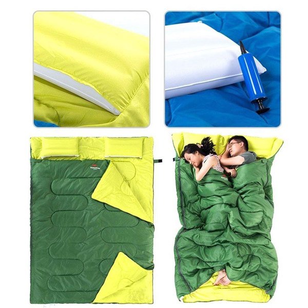 Naturehike Yastıklı Çift Kişilik Uyku Tulumu (Mavi)