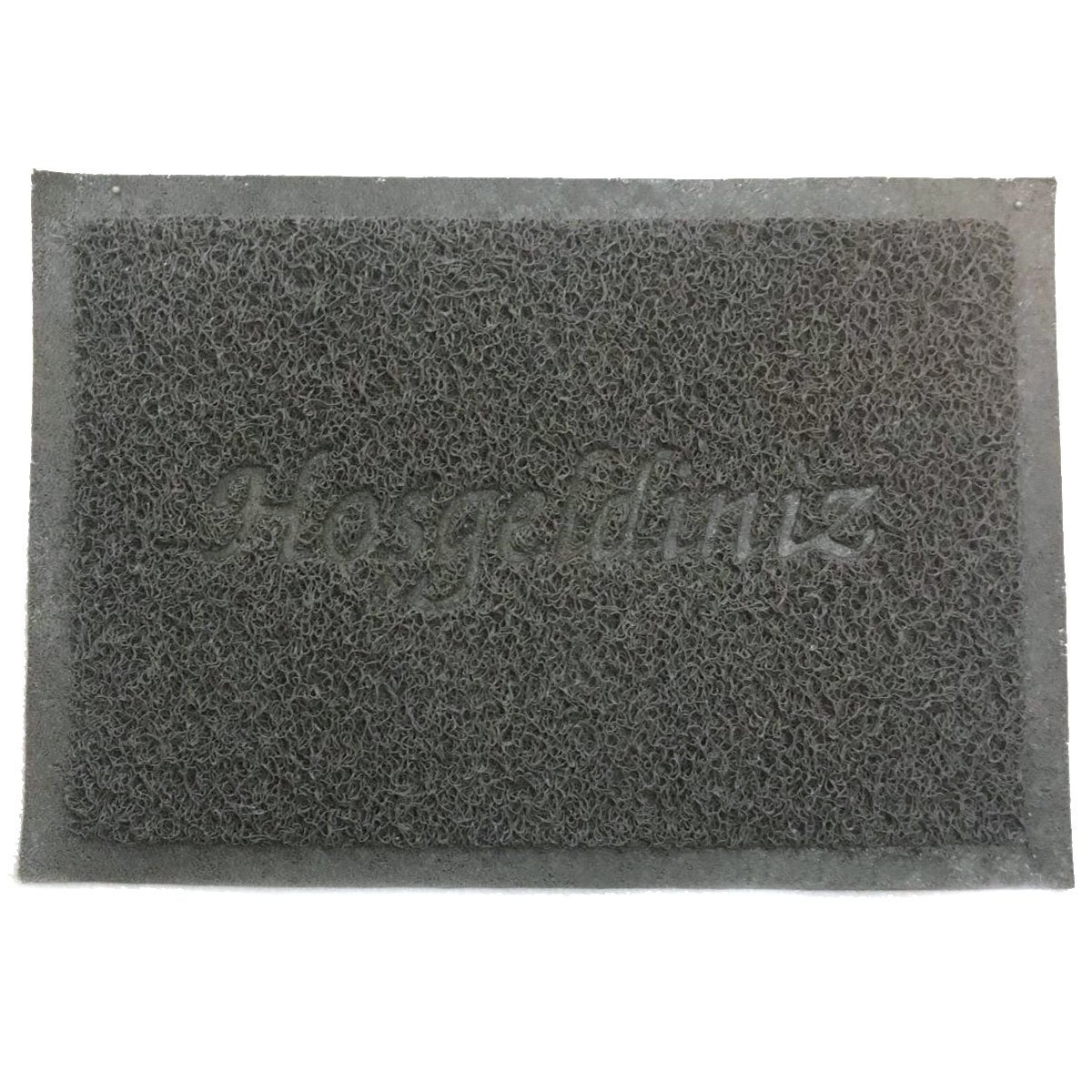 Kaydırmaz Tabanlı Kıvırcık Paspas Dezenfektan Lastik Paspas 40x60cm GRİ