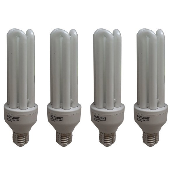 SĞT Light Enerji Tasarruflu 23W Beyaz Işık Ampul 4 Adet