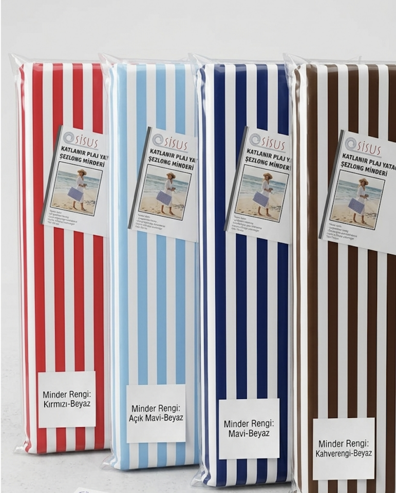 Sisus Katlanır Plaj Şezlong Minderi 50*145 cm - Kahverengi