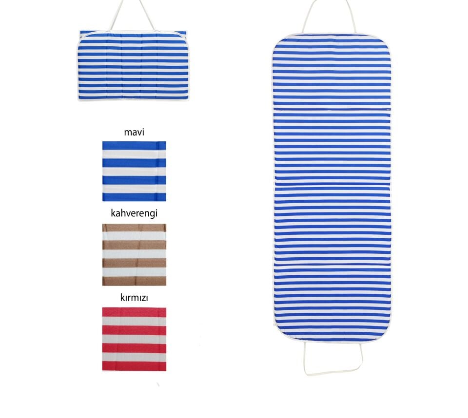 Sisus Katlanır Plaj Şezlong Minderi 50*145 cm - Açık Mavi