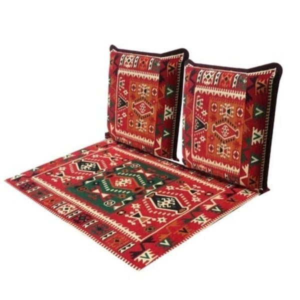 Antik Kilim Piknik Seti Kilim + 2 Minder 120x180cm