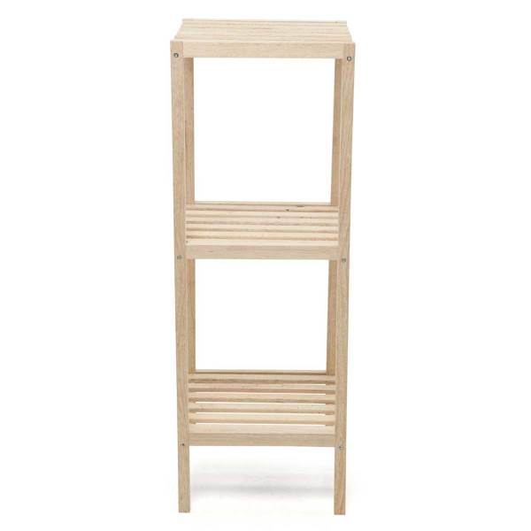 3 Katlı Ahşap Raf