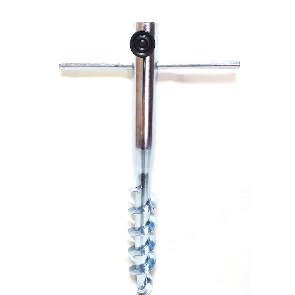 Leva House Burgulu Metal Sıkma Aparatlı Plaj Şemsiye Kazığı 40 cm