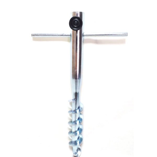 Leva House Burgulu Metal Sıkma Aparatlı Plaj Şemsiye Kazığı 40 cm