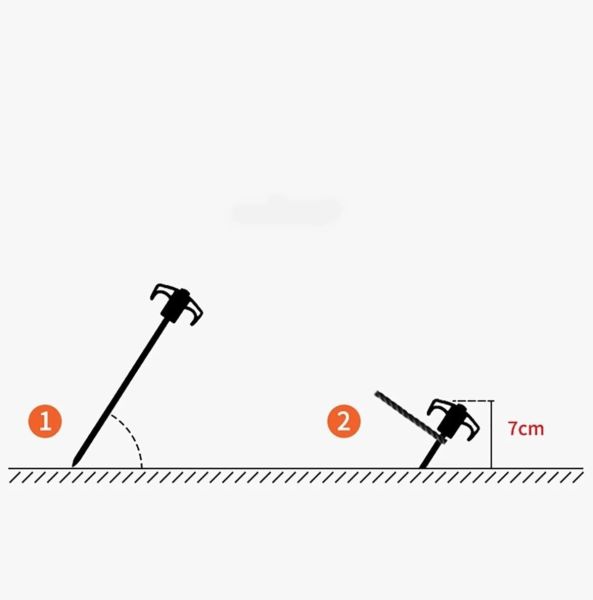 Naturehike Galvaniz Çadır Kazığı 2Adet 25cm