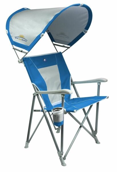 Gci Outdoor SunShade Captain's Chair Güneşlikli Katlanır Plaj Sandalyesi MAVİ