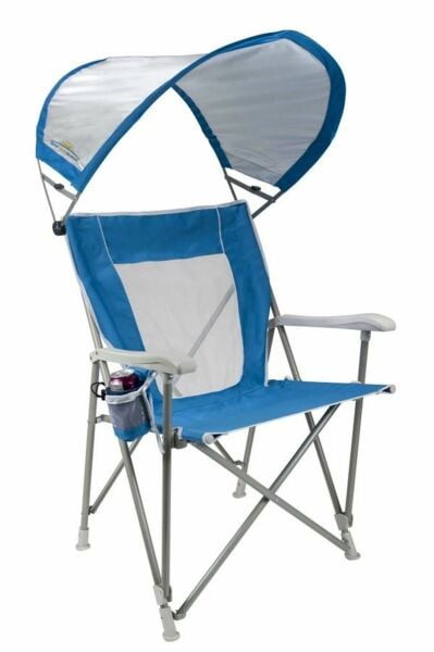 Gci Outdoor SunShade Captain's Chair Güneşlikli Katlanır Plaj Sandalyesi MAVİ